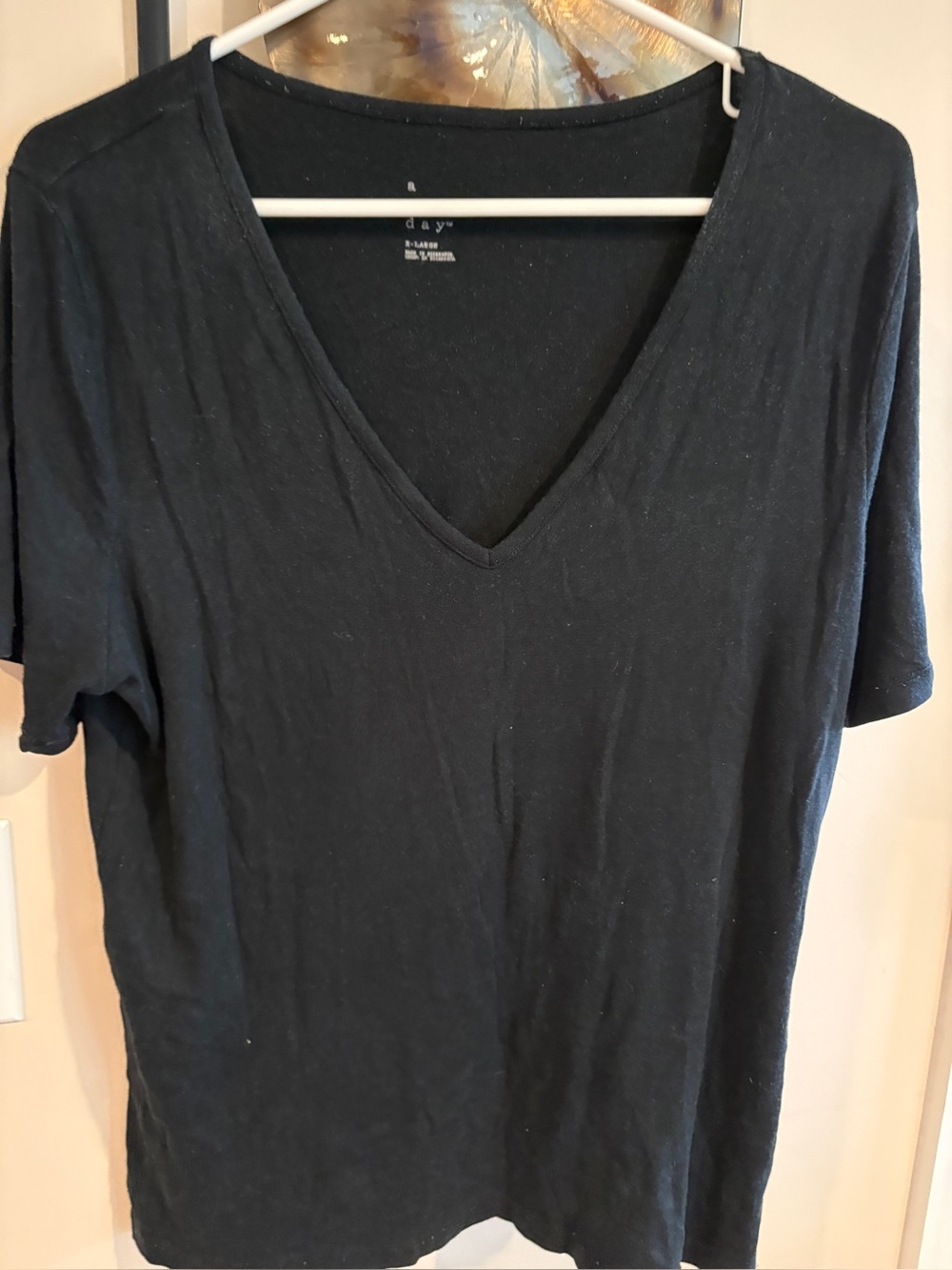 a new day Black V-Neck Short Sleeve Tee